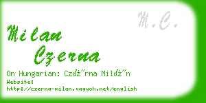milan czerna business card